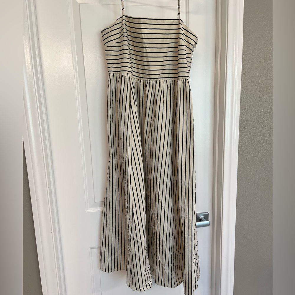 H&M Stripe Midi Dress Size Medium - Picture 5 of 7